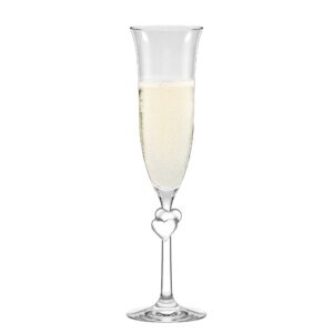 Satin Heart Champagne Flute 6 oz