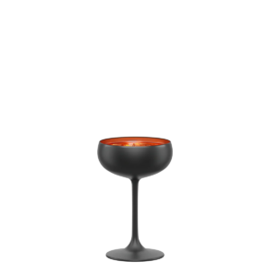 Black & Bronze Champagne Coupe 7¾ oz